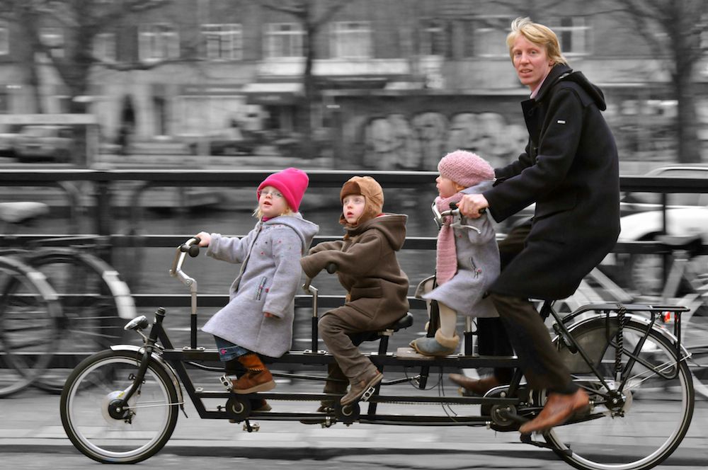 Cykla Med Tre Barn Happyride