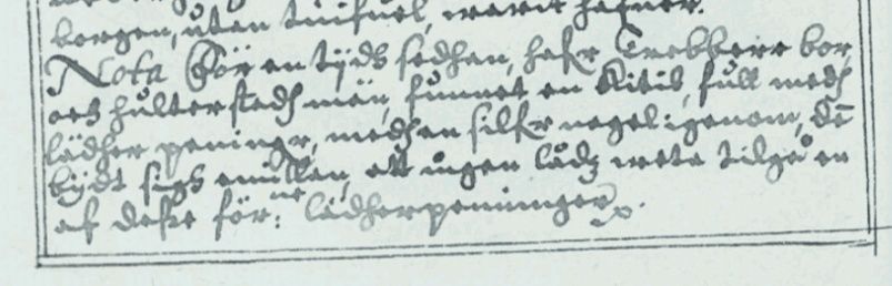 Lädher penningar Triberga 1634 utsnitt.jpg