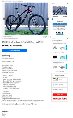 BikeTrade Sweden Trek Fuel EX 8 2022 annons augusti 2023.JPG