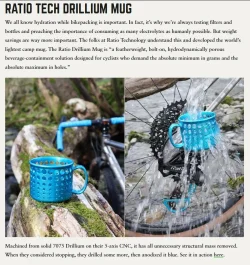 Ratio Technology Drillium Mug world’s lightest camp mug, a featherweight, bolt‑on, hydrodynam...webp
