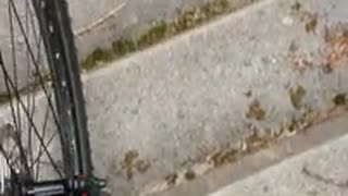 Rock Shox XC 30  test nedför branta trappor