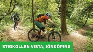 STIGKOLLEN: mountainbike på Vistavallen på Kaxholmen utanför Jönköping