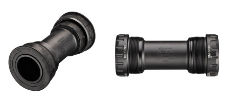 XTR SM-BB94 pressfit till vänster och SM-BB93 gängat till höger