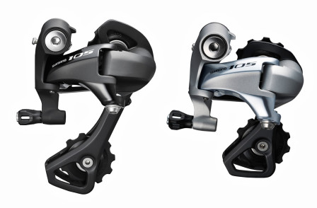 Bakväxel Shimano RD-5800 i GS utförande till vänster och SS till höger Shimano RD-5800