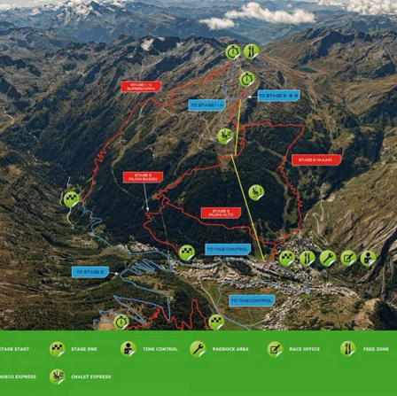 Kartan över de 6 olika banorna. Foto: Hanna Jonsson