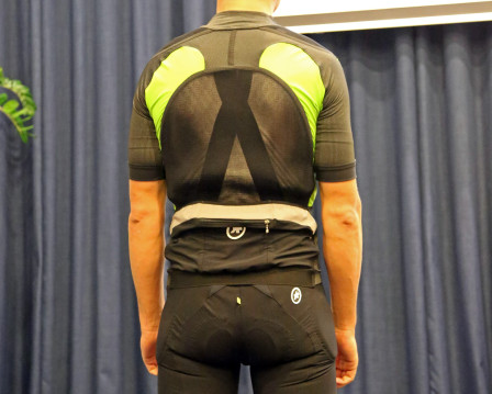 Ryggen med sitt halvgenomskinliga nättyg