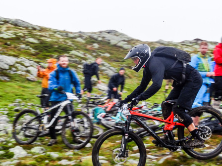 Nils Einar Berget, local och medarrangör till Sogndal Enduro. Foto: Björn Olsson