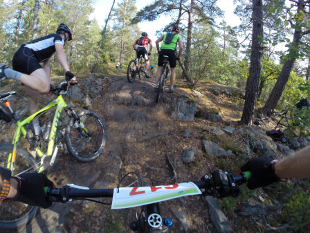 När det väl var stig kunde herr stigcyklist plocka placeringar, ty då tvingades de andra till fotisättningar.