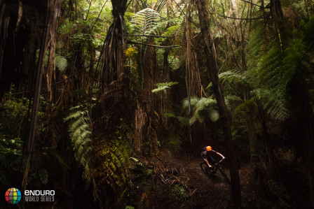 Chris Ball on stage 3. EWS 1 2015, Rotorua, New Zealand. Photo by Matt Wreagg.