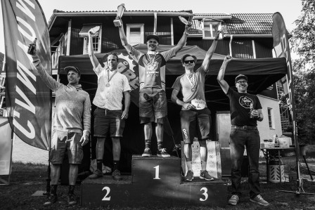 Från vänster: Robin Wallner (4a), Niklas Wallner (2a), Dennis Dertell (1a), Oliwer Kangas (3a) Tapio Kymäläinen (5a).